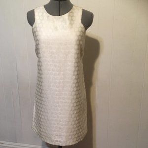 EUC FURY cream textured polka dot dress
